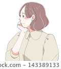 A woman with a cheek 143389133