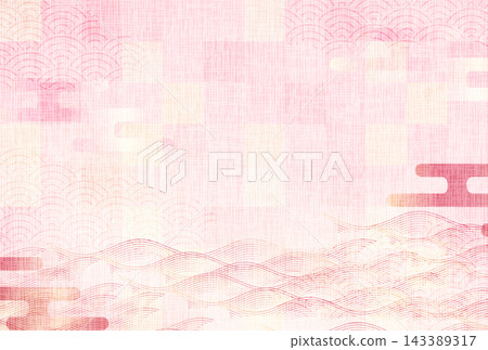 Elegant pink Japanese-style pattern background 143389317