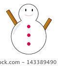 逗人喜愛的雪人的例證 逗人喜愛的雪人的例證 143389490