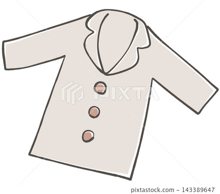 Illustration of a gray coat Illustration of a gray coat 143389647