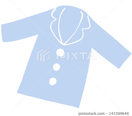 Illustration of a light blue coat Illustration of a light blue coat 143389648