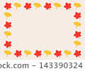 Vector illustration of a cute autumn plants frame. 143390324