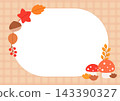 Vector illustration of a cute autumn plants frame. 143390327