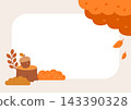 Vector illustration of a cute autumn plants frame. 143390328