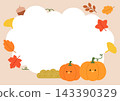 Vector illustration of a cute autumn plants frame. 143390329