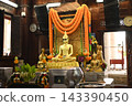 The Buddha image in the *ubosot* (ordination hall) at Wat Krok Krak known as "Luang Pho Pu" wears dark sunglasses, making it unlike any other Buddha image in Thailand. 143390450
