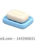 3D illustration of a stylized soap, with transparent background. 143390831