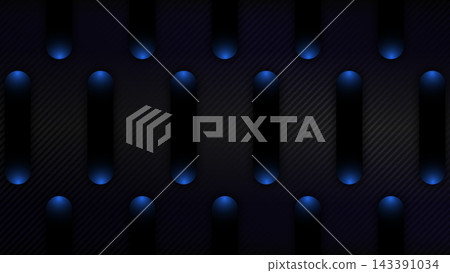 Dark abstract technology background with glowing blue light vertical pill shapes and carbon texture, futuristic digital wallpaper and modern cyber header design Dark abstract technology background with glowing blue light vertical pill shapes and carbon texture, futuristic digital wallpaper and modern cyber header design 143391034