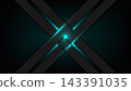 futuristic digital vector design sleek dark gray metallic geometric stripes crossing in x shape with blue turquoise neon glowing lights, modern tech backgrounds 143391035