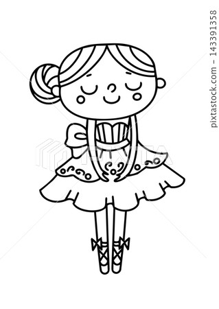 Nutcracker ballerina doll outline coloring vector. Aesthetic traditional magical winter lineart. Christmas holiday nursery decor card design. Nutcracker ballerina doll outline coloring vector. Aesthetic traditional magical winter lineart. Christmas holiday nursery decor card design. 143391358
