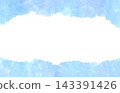 Watercolor-style soft cloud frame 143391426