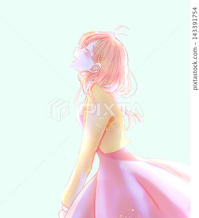 A woman laughing and crying; autumn; backlit. A woman laughing and crying; autumn; backlit. 143391754