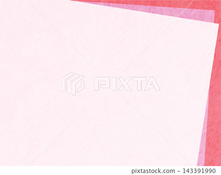 和紙風格向量插圖，皺紙紋理背景，粉紅色和紅色 143391990