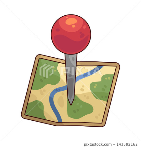 Illustration of Map Marker Illustration of Map Marker 143392162
