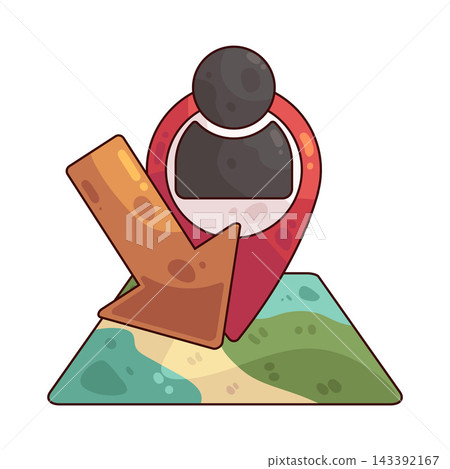 Illustration of You Are Here Illustration of You Are Here 143392167