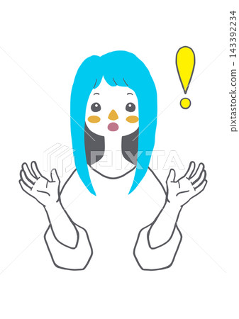 Illustration of a surprised woman Illustration of a surprised woman 143392234