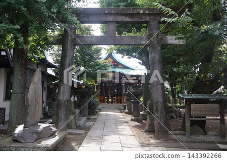 向島秋葉神社的鳥居和參拜殿!東京都墨田區 向島秋葉神社的鳥居和參拜殿!東京都墨田區 143392266