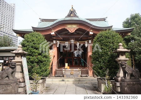 白須神社正殿及守護獅犬!東京墨田區 白須神社正殿及守護獅犬!東京墨田區 143392360
