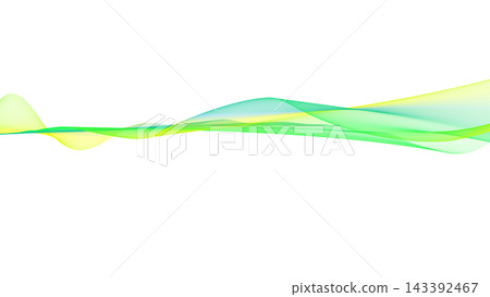Flowing green wavy lines stand out against a white background that evokes images of ecology and freshness. Flowing green wavy lines stand out against a white background that evokes images of ecology and freshness. 143392467