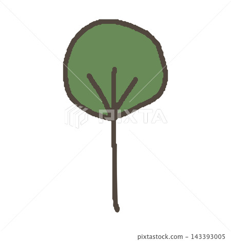 A hand-drawn illustration of a stylized, round tree. A hand-drawn illustration of a stylized, round tree. 143393005