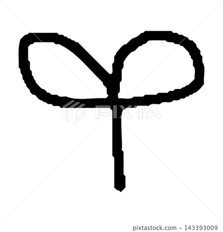 A simple, hand-drawn illustration of a sprout. A simple, hand-drawn illustration of a sprout. 143393009