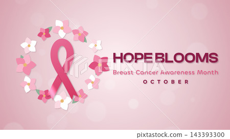 Hope Blooms Pink October Breast Cancer Awareness Hope Blooms Pink October Breast Cancer Awareness 143393300