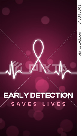 Pink October Early Detection Breast Cancer Awareness Pink October Early Detection Breast Cancer Awareness 143393301