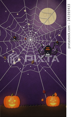Halloween Spider Web cartoon background 143393433