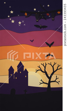Halloween Bat Flight cartoon background Halloween Bat Flight cartoon background 143393435