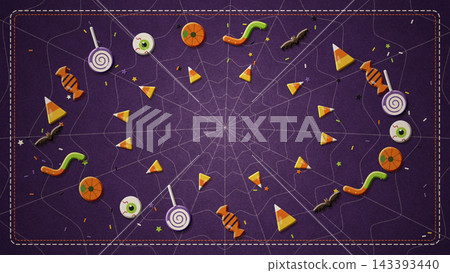 Candy Ring Halloween cartoon style background Candy Ring Halloween cartoon style background 143393440