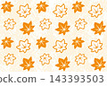 Autumn foliage pattern, Japanese paper-like texture 143393503