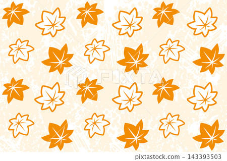 Autumn foliage pattern, Japanese paper-like texture 143393503
