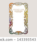 Elegant Art Nouveau frames with swirling floral motifs 143393543