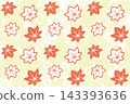 Autumn foliage pattern, Japanese paper-like texture 143393636
