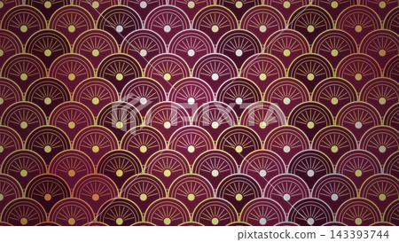 Art Deco Gold Fans Pink October Breast Cancer Awareness Art Deco Gold Fans Pink October Breast Cancer Awareness 143393744