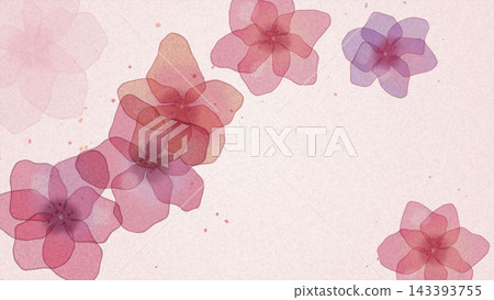 Blooming Watercolor Flowers Pink October Breast Cancer 143393755