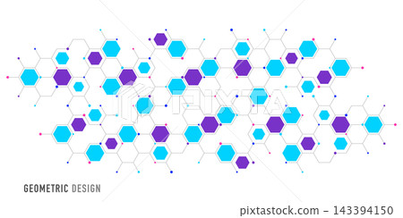 Genetic engineering and molecular structure, hexagon DNA network, science chemical and biotechnology concept, innovation technology, healthcare, and medicine design. Genetic engineering and molecular structure, hexagon DNA network, science chemical and biotechnology concept, innovation technology, healthcare, and medicine design. 143394150