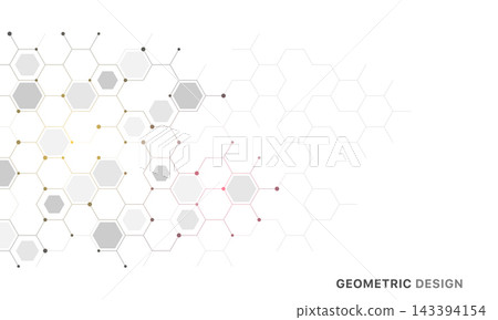 Graphic design element with abstract geometric background of simple hexagon pattern Graphic design element with abstract geometric background of simple hexagon pattern 143394154