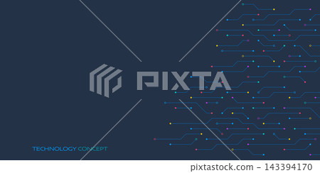 Circuit board texture with communication technology concept. Creative vector illustration Circuit board texture with communication technology concept. Creative vector illustration 143394170