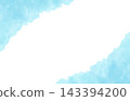 A refreshing light blue cloud frame (watercolor) 143394200