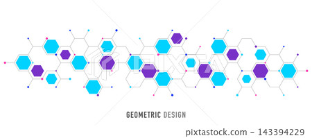 Genetic engineering and molecular structure, hexagon DNA network, science chemical and biotechnology concept, innovation technology, healthcare, and medicine design. Genetic engineering and molecular structure, hexagon DNA network, science chemical and biotechnology concept, innovation technology, healthcare, and medicine design. 143394229