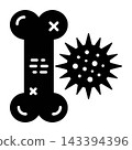 Bone Infection Icon Representing Osteomyelitis Disease 143394396