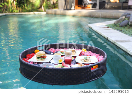 Indonesia, Bali, Seminyak, The Amara Villa, Floating Breakfast Indonesia, Bali, Seminyak, The Amara Villa, Floating Breakfast 143395015