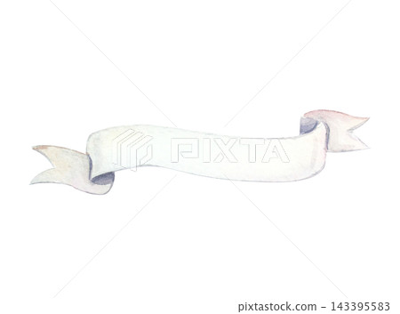 Graceful blank ribbon scroll banner with empty space for text. Isolated hand drawn watercolor illustration element. Vintage detailed drawing for scandinavian marine design Graceful blank ribbon scroll banner with empty space for text. Isolated hand drawn watercolor illustration element. Vintage detailed drawing for scandinavian marine design 143395583