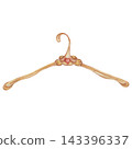 Watercolor illustration Wedding collection Golden hanger PNG transparent background Hand drawing Vintag 143396337