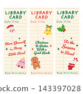 Christmas bookmark library card design 143397028