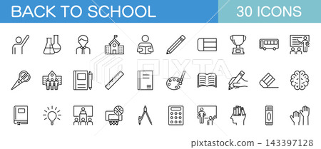 A set of LINE icons for the new school year and school life. Includes themes such as education, learning, studying, teachers, students, and school. A set of LINE icons for the new school year and school life. Includes themes such as education, learning, studying, teachers, students, and school. 143397128