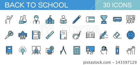 A set of LINE icons for the new school year and school life. Includes themes such as education, learning, studying, teachers, students, and school. A set of LINE icons for the new school year and school life. Includes themes such as education, learning, studying, teachers, students, and school. 143397129