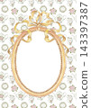Elegant Rococo Rose Frames with Delicate Floral Borders and Vintage details  143397387