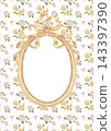 Elegant Rococo Rose Frames with Delicate Floral Borders and Vintage details  143397390